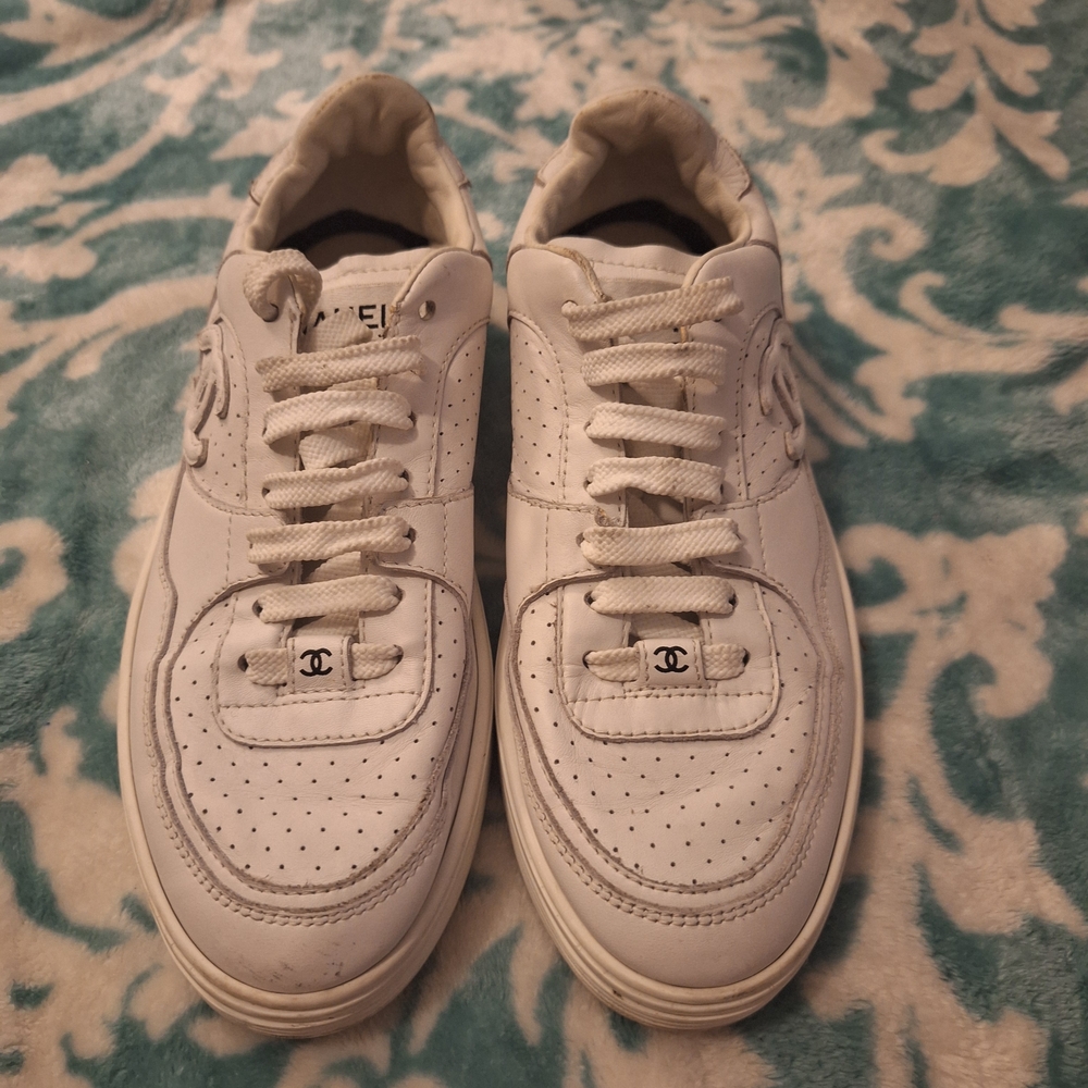 Authenticated Chanel Calfskin Sneakers